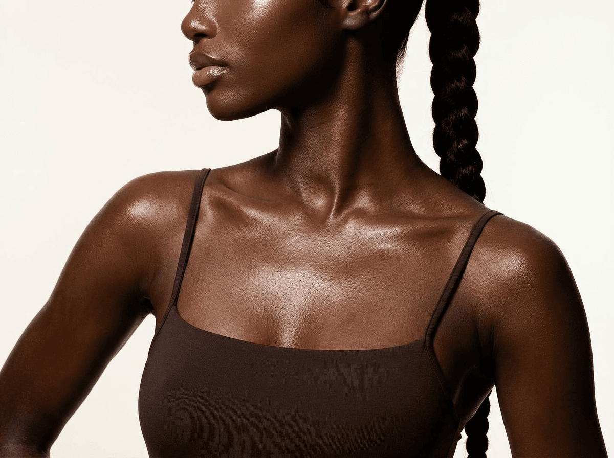 Model revealing golden glow